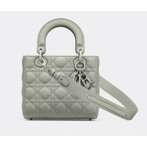 LADY DIOR MY ABCDIOR BAG Szara ultramatowa skóra cielęca Cannage M0538SLOI