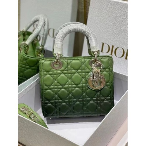 TOREBKA LADY DIOR MY ABCDIOR zielona Gradient Cannage Lambskin M0538OS