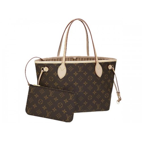 LOUIS VUITTON M41000 MONOGRAM CANVAS NEVERFULL PM BEŻ