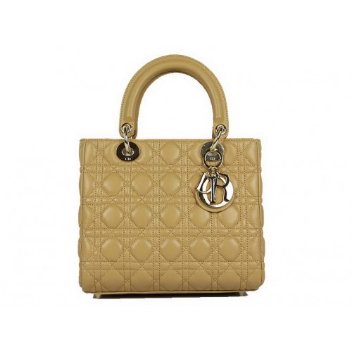 Christian Dior Lambskin Bags Lady Dior Bag CAL44550 Beżowy Złoty