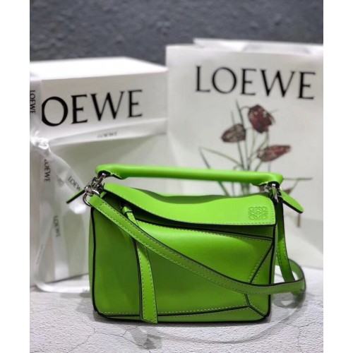 Loewe Mini Puzzle Bag Oryginalna skóra B9125 Zielona
