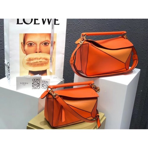 Loewe Puzzle Bag Original Leather B9124 pomarańczowa
