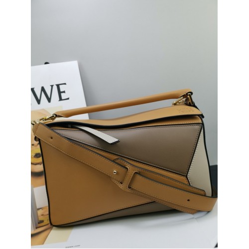 Torba Loewe Puzzle Bag Original Leather 61842 brązowo-szara