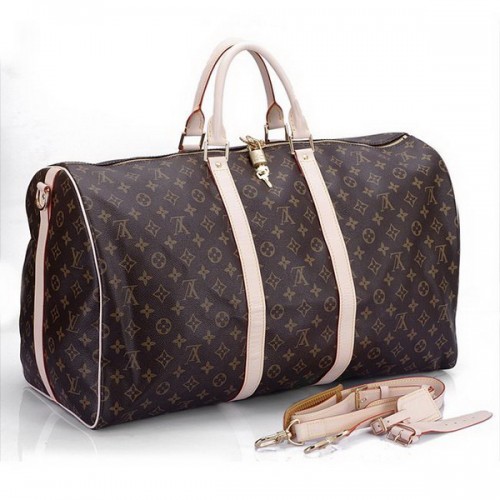 Louis Vuitton Monogram Canvas Keepall 55 z paskiem na ramię M41414