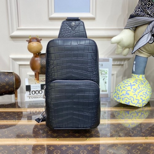 Louis Vuitton AVENUE SLING skórzana torba N41720 czarna