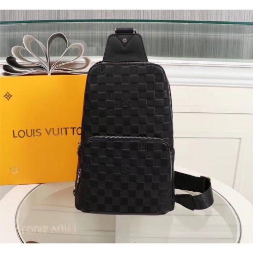 Louis Vuitton AVENUE SLING Oryginalna skórzana torba N41719 Czarna