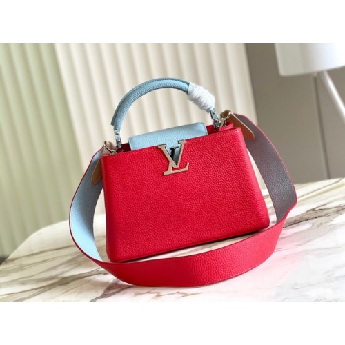 Louis Vuitton CAPUCINES BB M48865 czerwony i błękitny
