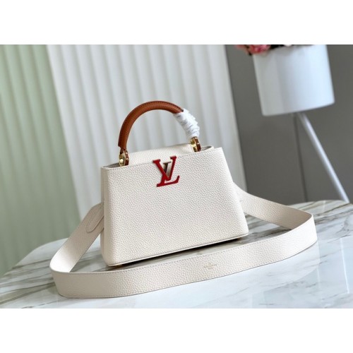Louis Vuitton CAPUCINES BB M48865 biały i brązowy