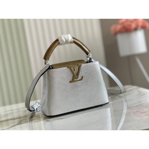 Louis Vuitton CAPUCINES MINI M59268 srebrny