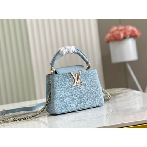 Louis Vuitton CAPUCINES MINI M81190 jasnoniebieski
