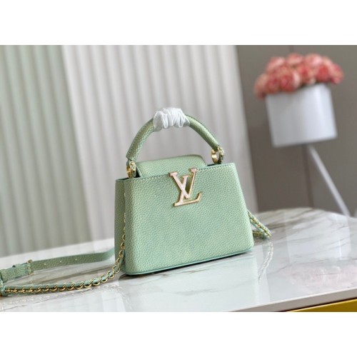 Louis Vuitton CAPUCINES MINI M81190 jasnozielony