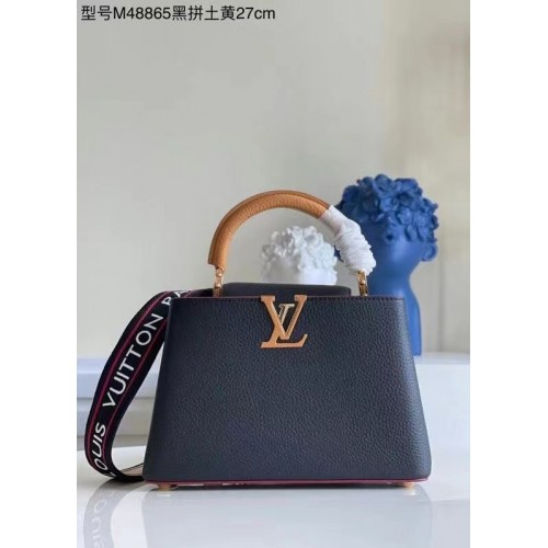 Louis Vuitton CAPUCINES Original Leather PM M48865 czarny