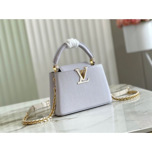Louis Vuitton CAPUCINES PM M57228 Perłowa biel