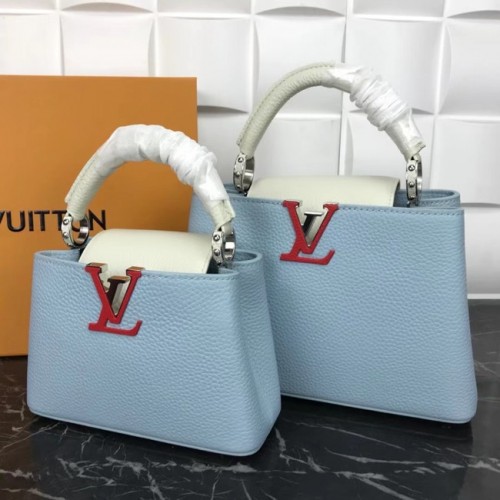 Louis Vuitton CAPUCINES PM M57519 jasnoniebieski i biały
