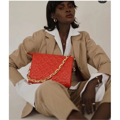 Louis Vuitton COUSSIN PM M57793 czerwony