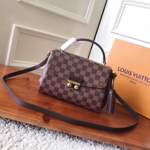 Louis Vuitton Damier Ebene Płócienna torba CROISETTE N53000