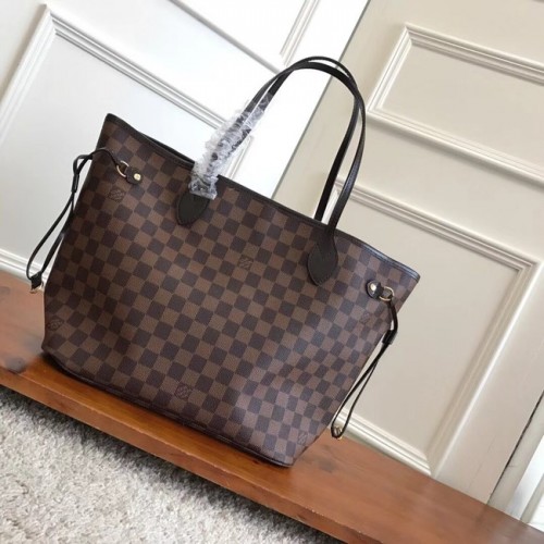 Louis Vuitton Damier Ebene Oryginał NEVERFULL MM N41358 różowy