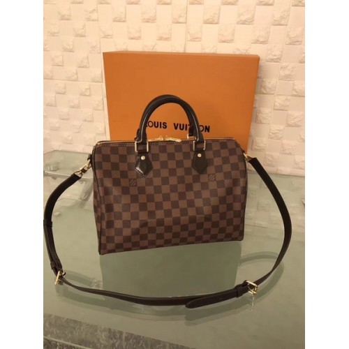 Louis Vuitton Damier Ebene Speedy 30 z paskiem na ramię N41183