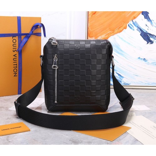 Louis Vuitton Discovery Messenger BB Original Leathe Bag N42418 Black