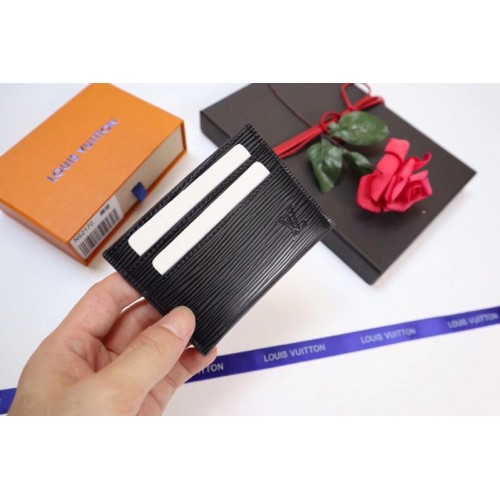 Louis Vuitton Epi Skórzany ETUI NA KARTY M60721 czarny