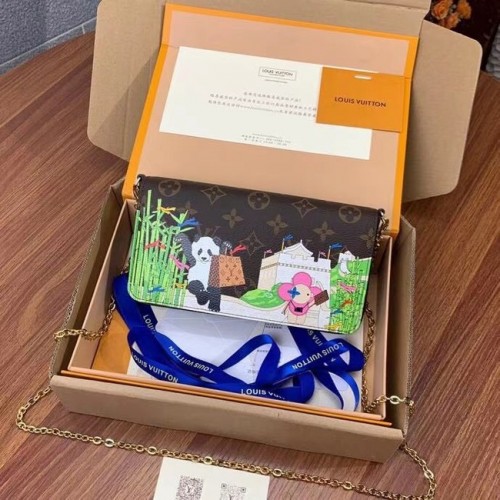 Louis Vuitton FELICIE POCHETTE M80859A Róż w kolorze fuksji