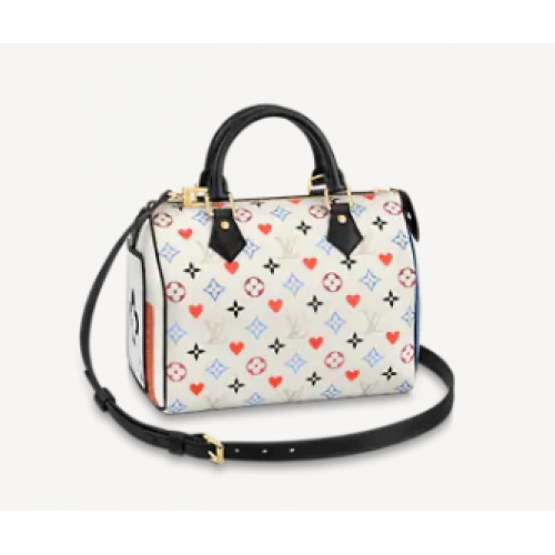 Louis Vuitton GAME ON SPEEDY BANDOULIERE 25 M57466 biały