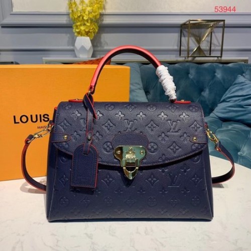 Louis Vuitton Georges MM Monogram Empreinte Oryginalna skóra M53944 Granatowa