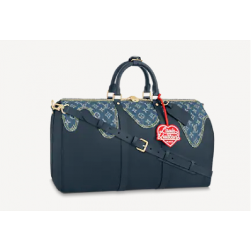 Louis Vuitton KEEPALL BANDOULIERE 50 M45975 niebieski