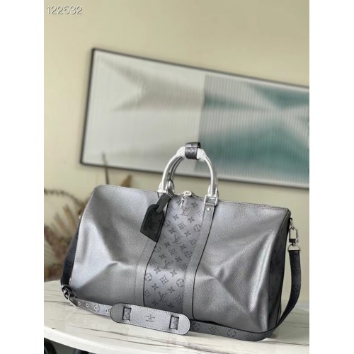 Louis Vuitton KEEPALL BANDOULIERE 50 M53766 szary