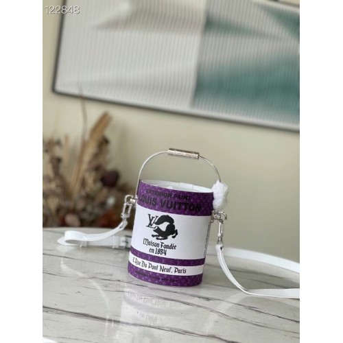 Louis Vuitton Louis Vuitton PUSZKA Z FARBĄ M81590 fioletowa