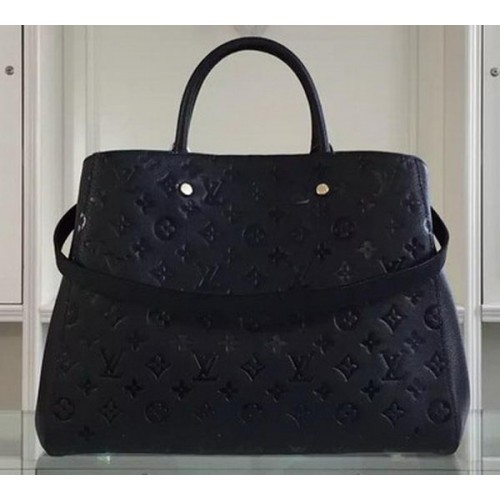 Czarna torba Louis Vuitton M41069 Empreinte Montaigne GM z monogramem