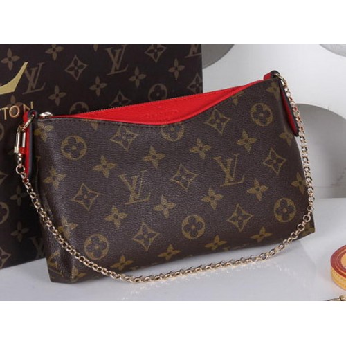 Louis Vuitton M41638 Monogram Canvas PALLAS CLUTS Red