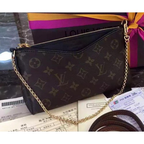 Kopertówka Louis Vuitton M41638 z czarnego płótna z monogramem PALLAS
