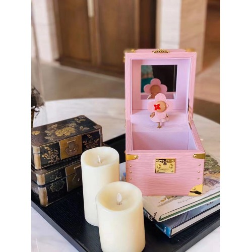 Louis Vuitton Monogram Canvas Music Jewelry Box M7896 Różowy