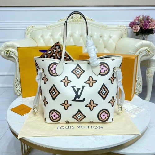 Louis Vuitton Monogram Canvas Neverfull MM M45818 Biały