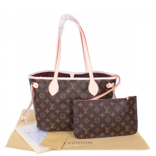 Płótno z monogramem Louis Vuitton Neverfull PM M41001 Fuksja