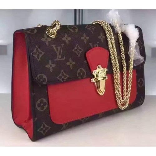 Torebka Louis Vuitton Monogram Canvas PALLAS CHAIN M41731 w kolorze czerwonym