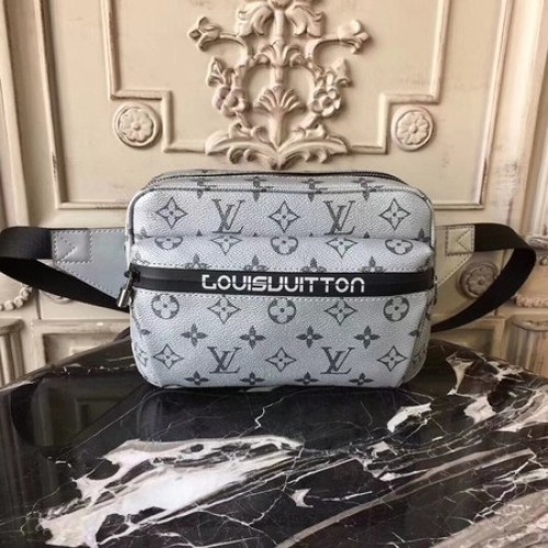 Płótno z monogramem Louis Vuitton SAC CEINTURE PN 42825 Srebrne