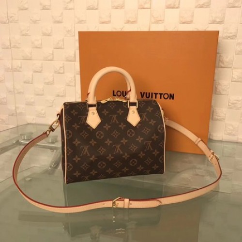 Louis Vuitton Monogram Canvas Speedy 25 z paskiem na ramię M40390