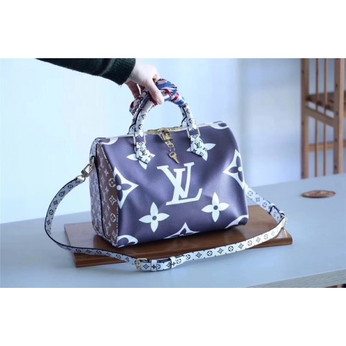 Louis Vuitton Monogram Canvas Speedy 30 M40391 ciemnoniebieski