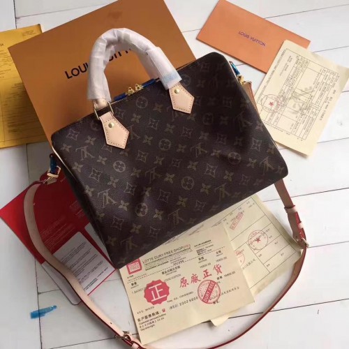 Louis Vuitton Monogram Canvas Speedy 30 z paskiem na ramię M40391
