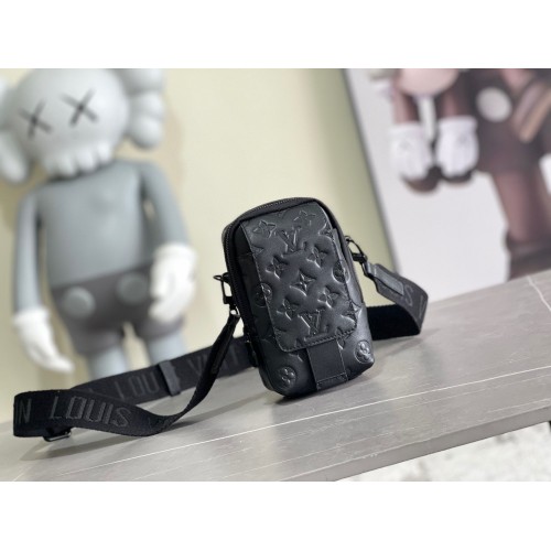 Podwójne etui na telefon Louis Vuitton Monogram Empreinte NM M81323 Czarne