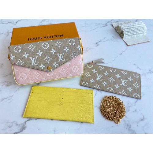 Louis Vuitton Monogram Empreinte Multi Pochette Felicie M81359 Różowy
