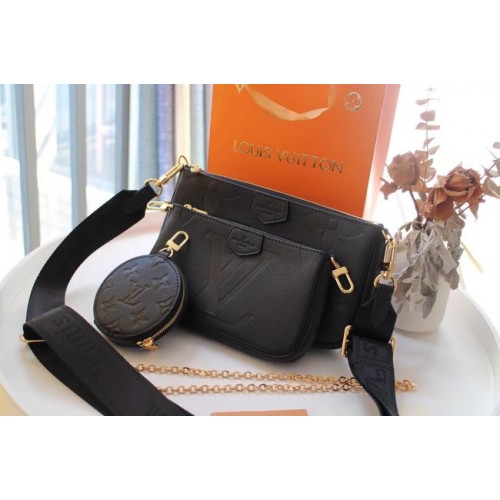 Oryginalna skóra Louis Vuitton Monogram Empreinte M44823 czarna