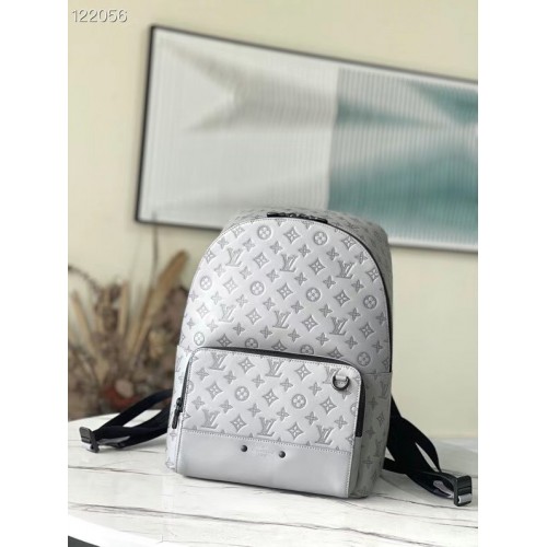 Plecak Louis Vuitton Monogram Shadow ze skóry cielęcej M46105 szary