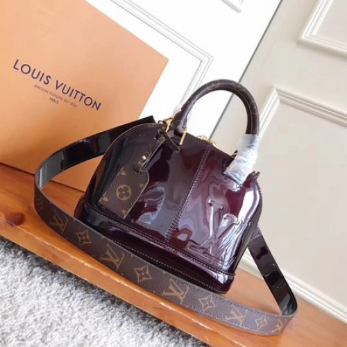 Louis Vuitton Monogram Vernis ALMA BB M54704 Brązowy