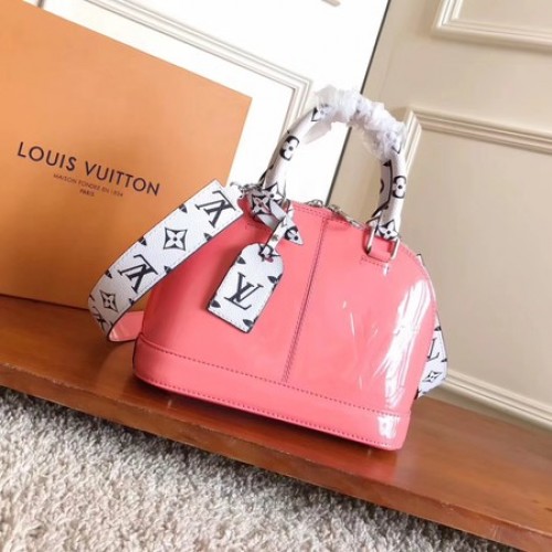 Monogram Louis Vuitton Vernis ALMA BB M54704 Różowy