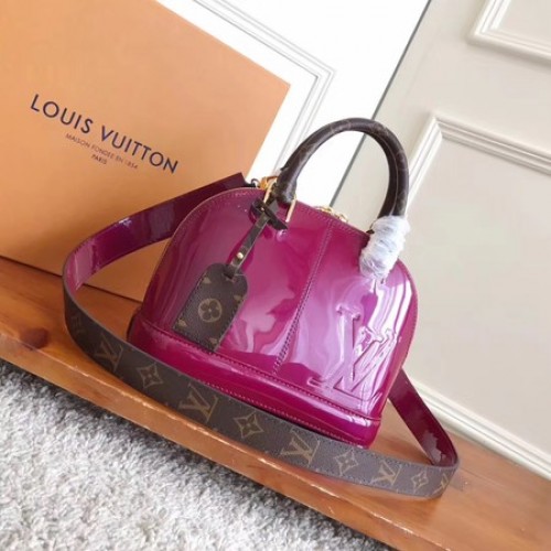 Monogram Louis Vuitton Vernis ALMA BB M54704 Różowy