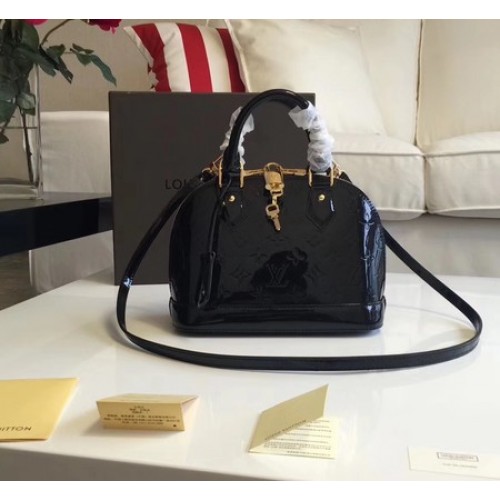 Monogram Louis Vuitton Vernis Alma BB M91606 Czarny