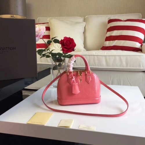 Monogram Louis Vuitton Vernis Alma BB M91606 Różowy